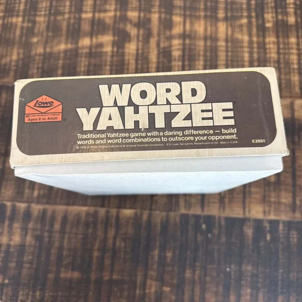 Vintage Word Yahtzee Board Game